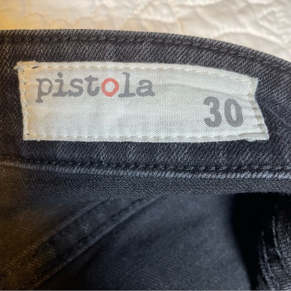 Pistola Black Raw Hem Exposed Button Fly Jeans| Size 30 - Picture 5 of 12